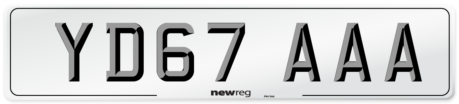 YD67 AAA Number Plate from New Reg